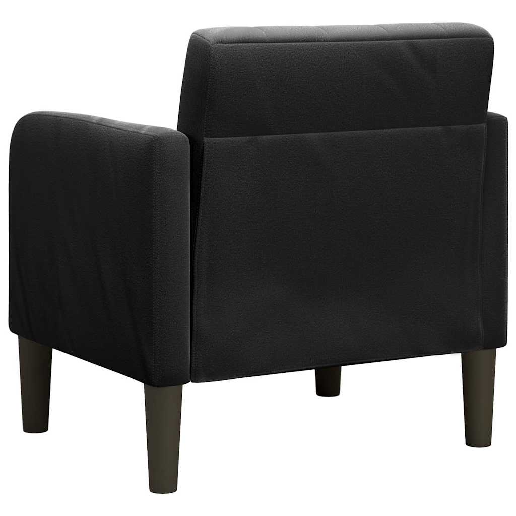 vidaXL Sofa Fotel z Podłokietnikami Czarny 54 cm Aksamit