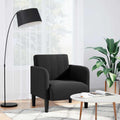 vidaXL Sofa Fotel z Podłokietnikami Czarny 54 cm Aksamit