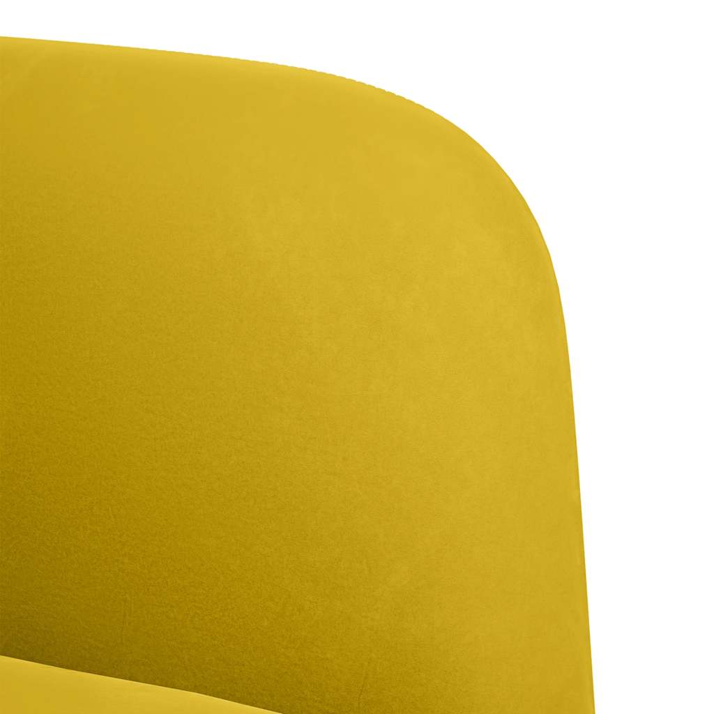 vidaXL Sofa Fotel z Podłokietnikami Żółty 54 cm Aksamit