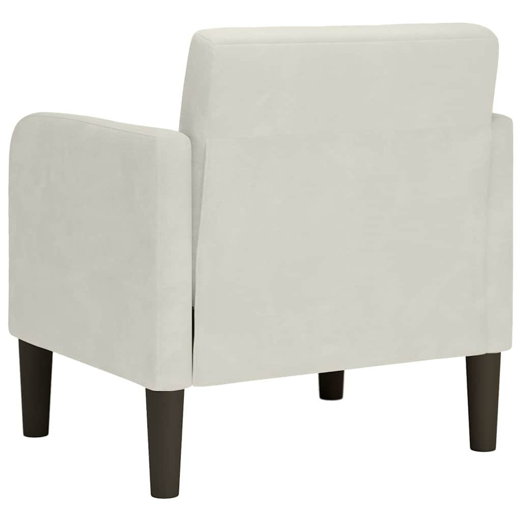 vidaXL Sofa Fotel z Podłokietnikami Kremowy 54 cm Aksamit