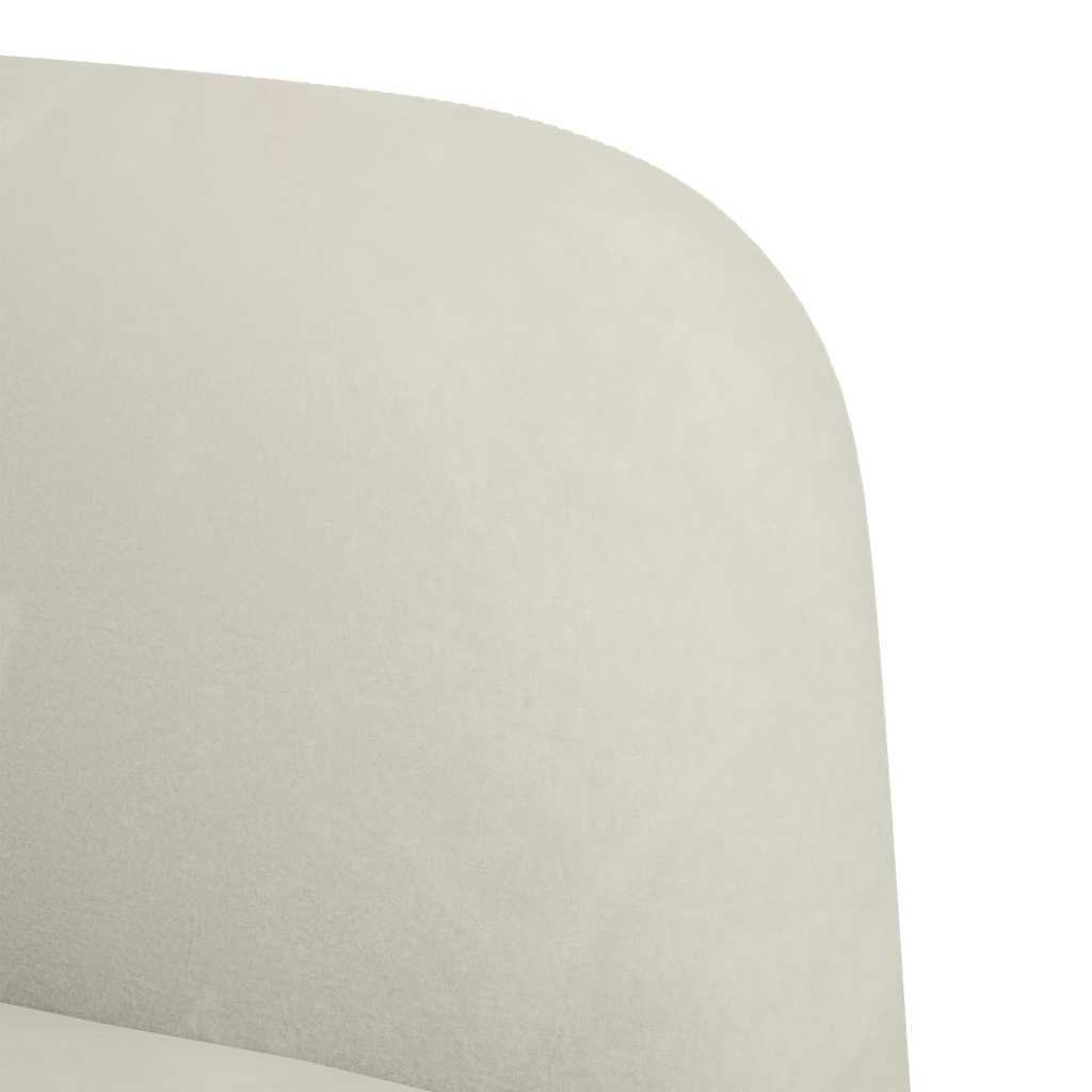 vidaXL Sofa Fotel z Podłokietnikami Kremowy 54 cm Aksamit