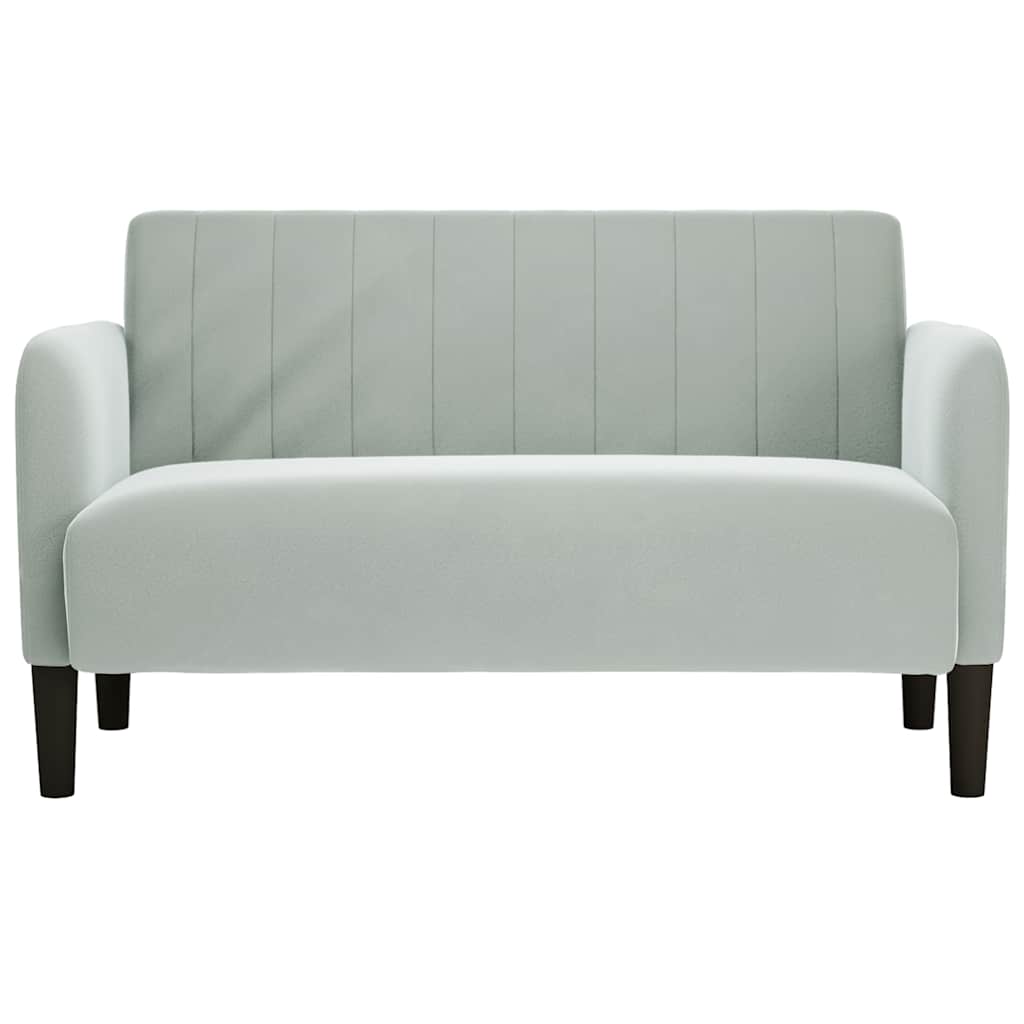 vidaXL Sofa dwuosobowa Jasnoszara 109 cm Aksamit