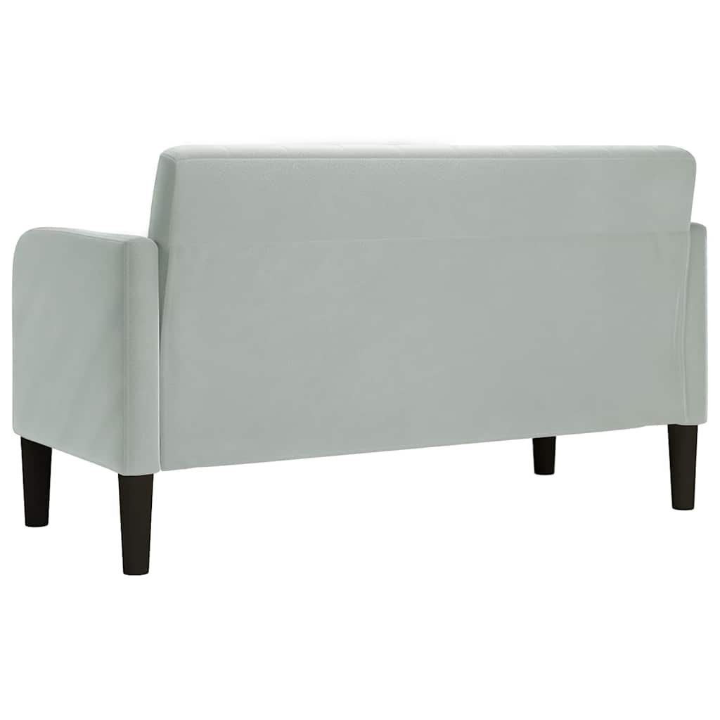 vidaXL Sofa dwuosobowa Jasnoszara 109 cm Aksamit