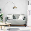 vidaXL Sofa dwuosobowa Jasnoszara 109 cm Aksamit