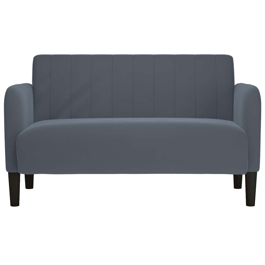 vidaXL Sofa dwuosobowa Ciemnoszara 109 cm Aksamit