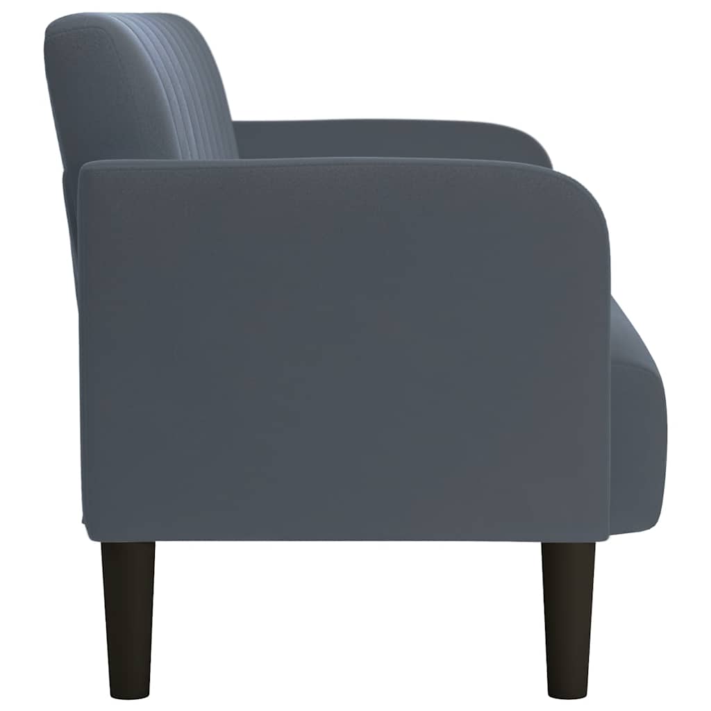 vidaXL Sofa dwuosobowa Ciemnoszara 109 cm Aksamit