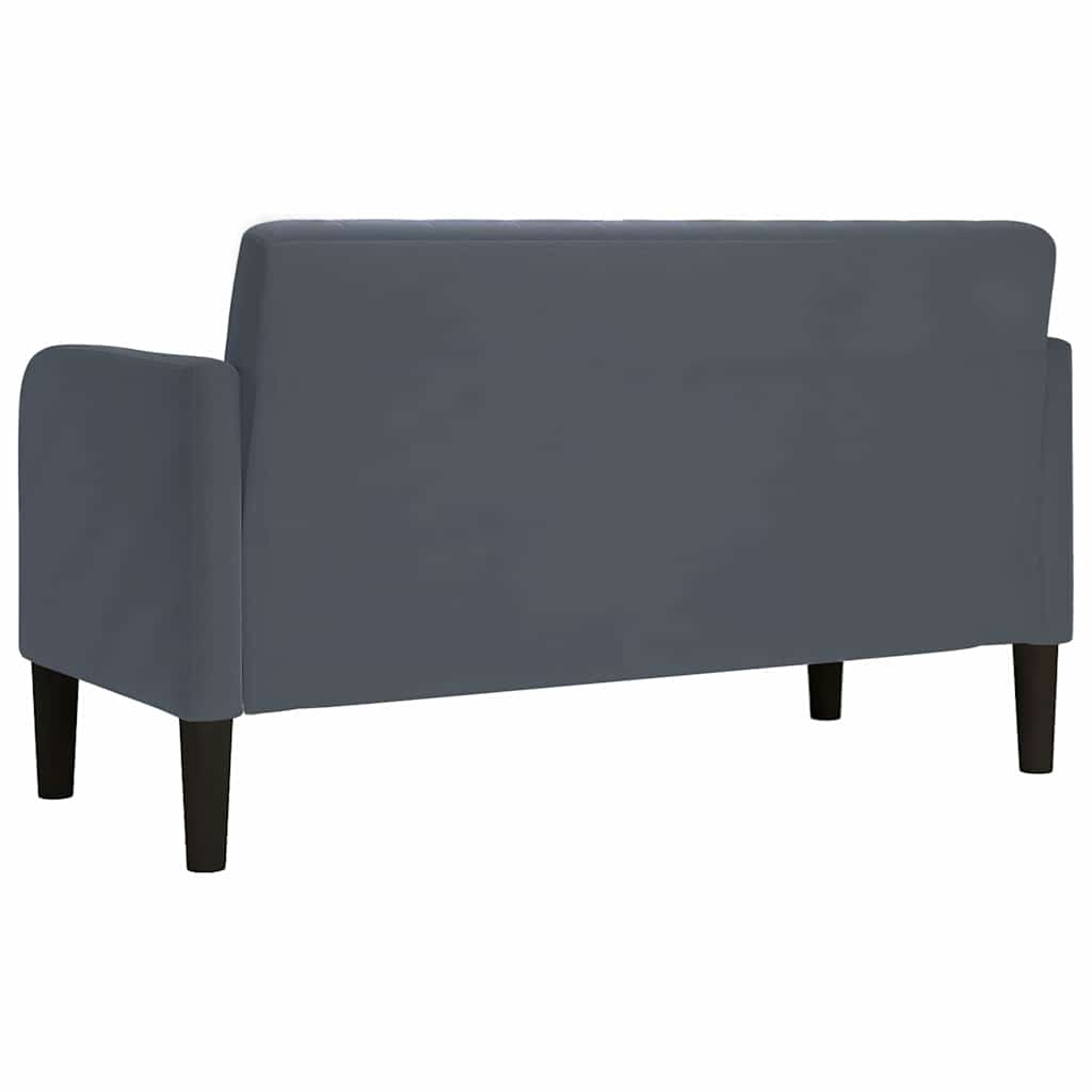 vidaXL Sofa dwuosobowa Ciemnoszara 109 cm Aksamit