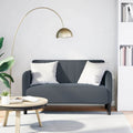 vidaXL Sofa dwuosobowa Ciemnoszara 109 cm Aksamit