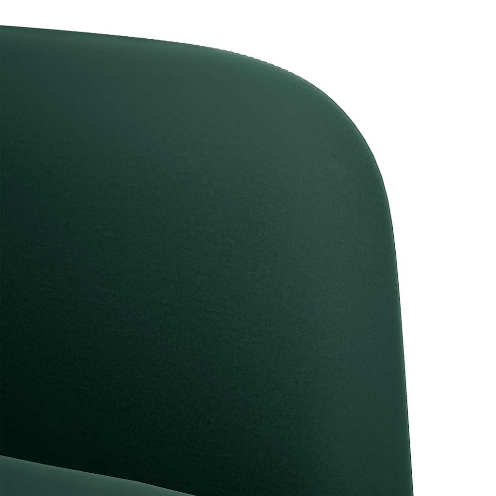 vidaXL Sofa dwuosobowa Ciemnozielona 109 cm Aksamit
