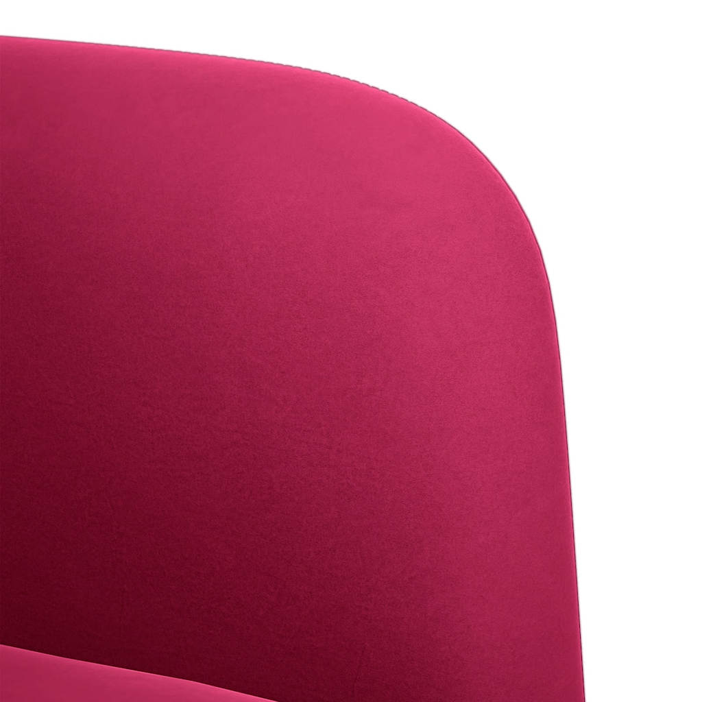 vidaXL Sofa dwuosobowa wino czerwone 109 cm aksamit