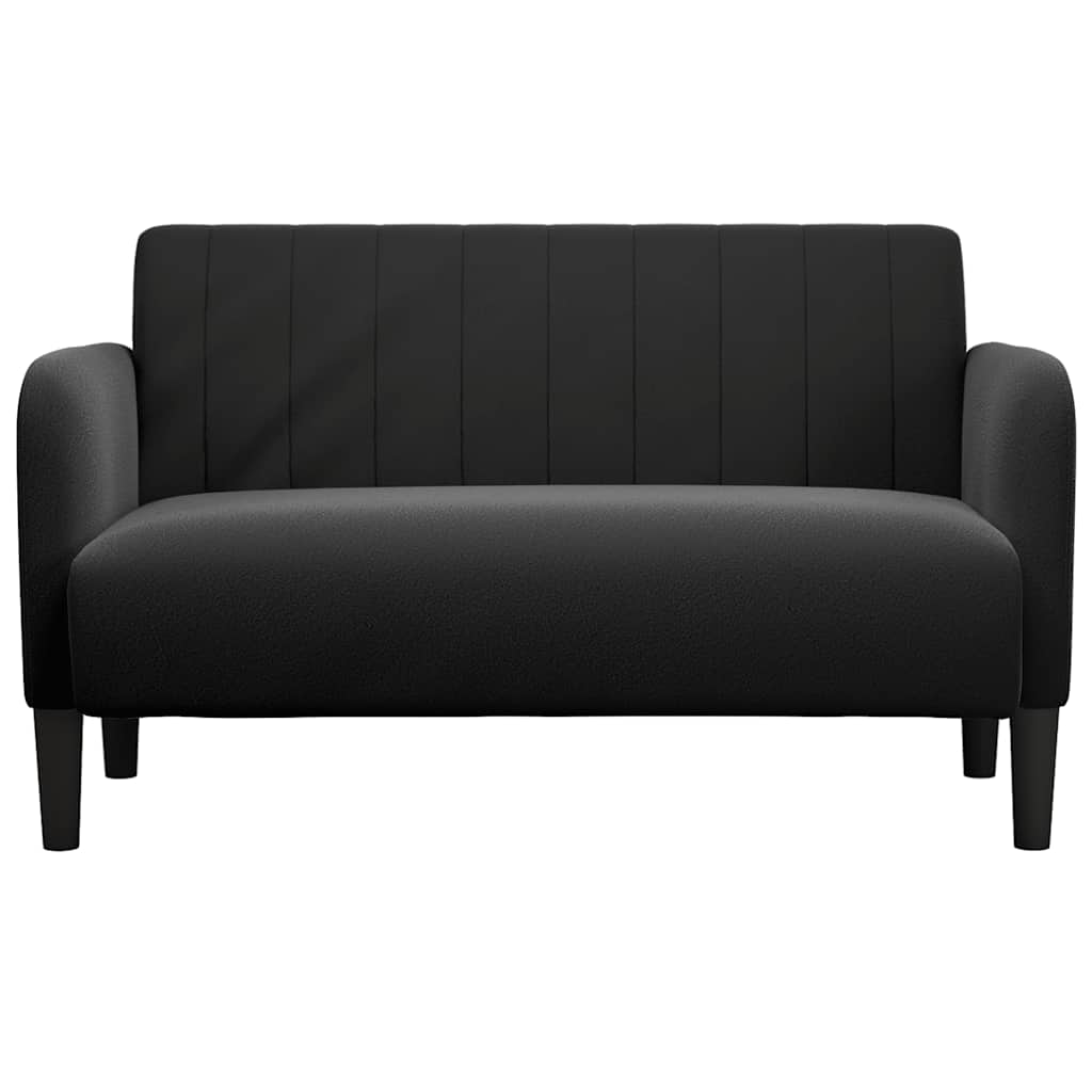 vidaXL Sofa dwuosobowa czarna 109 cm aksamitna