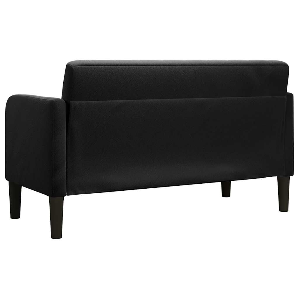 vidaXL Sofa dwuosobowa czarna 109 cm aksamitna