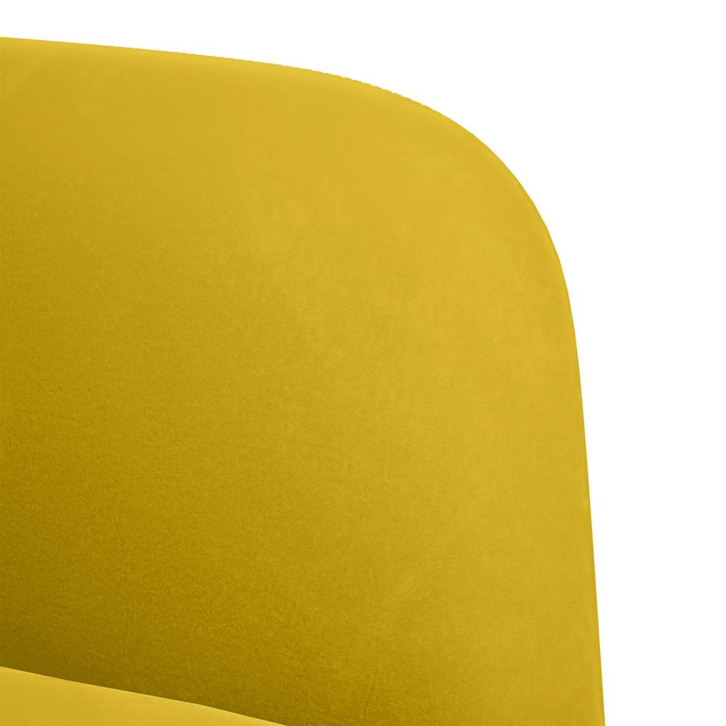vidaXL Sofa dwuosobowa żółta 109 cm aksamitna