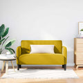 vidaXL Sofa dwuosobowa żółta 109 cm aksamitna