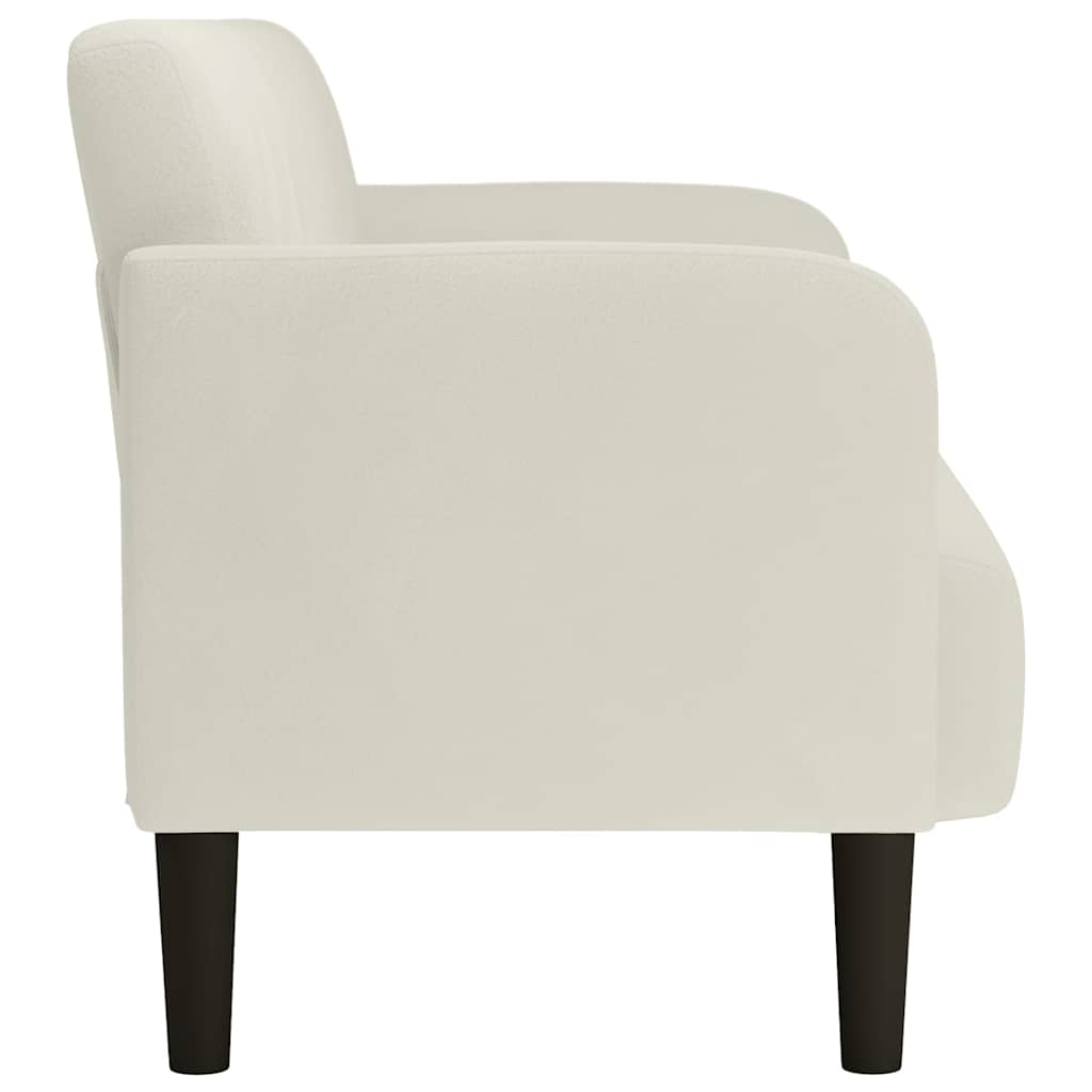 vidaXL Sofa dwuosobowa kremowa 109 cm aksamitna