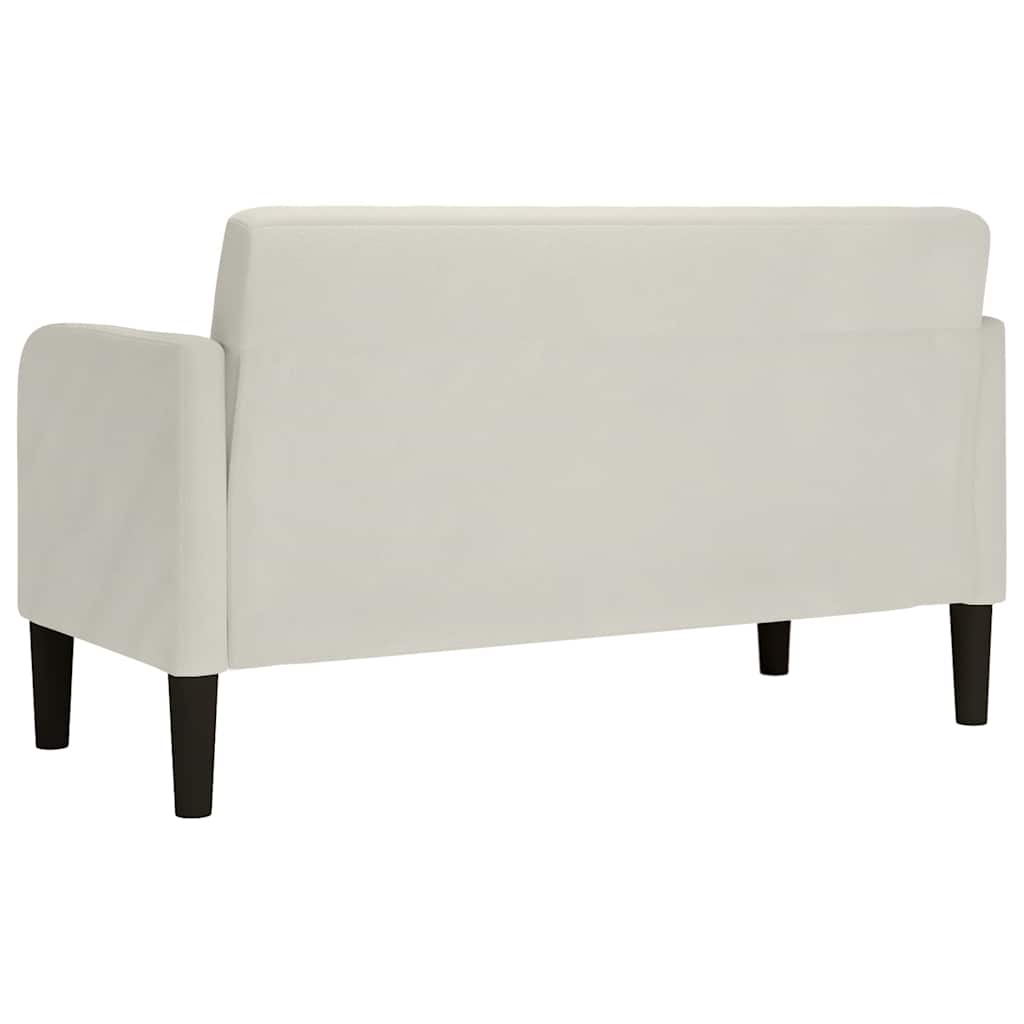 vidaXL Sofa dwuosobowa kremowa 109 cm aksamitna