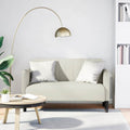 vidaXL Sofa dwuosobowa kremowa 109 cm aksamitna