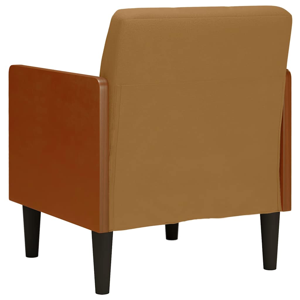 vidaXL Sofa Fotel z Podłokietnikami Brązowy 55 cm Aksamit
