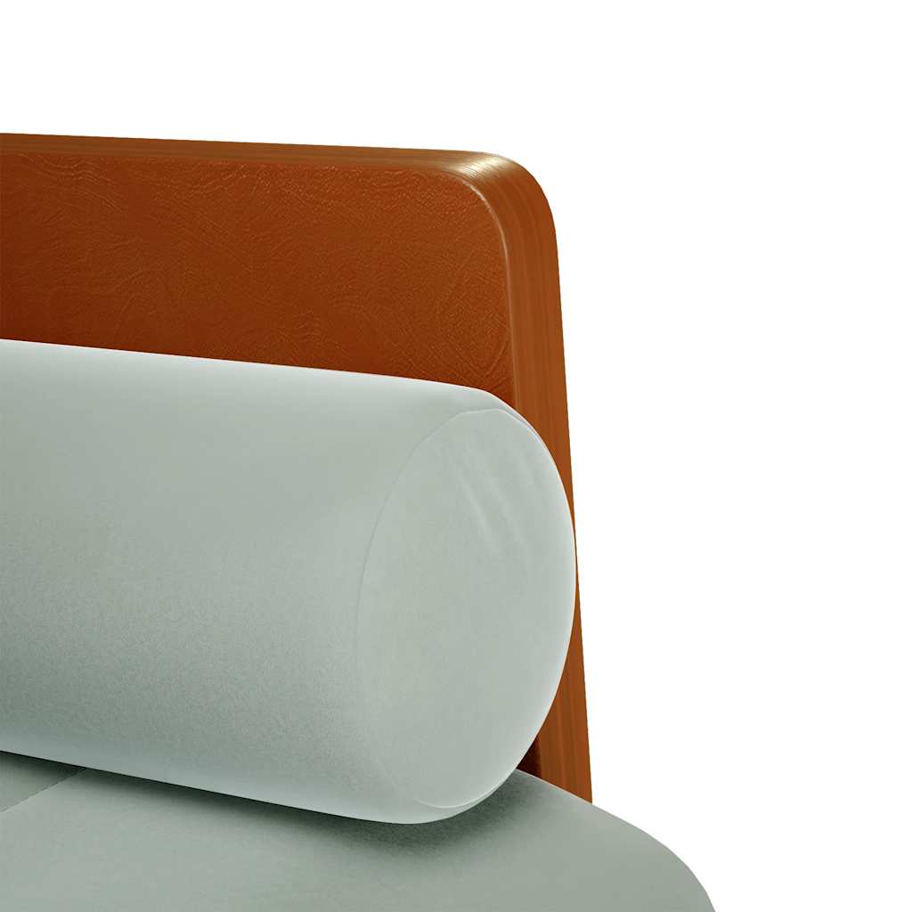 vidaXL Sofa dwuosobowa z poduszkami wałkowymi Jasnoszara 110 cm