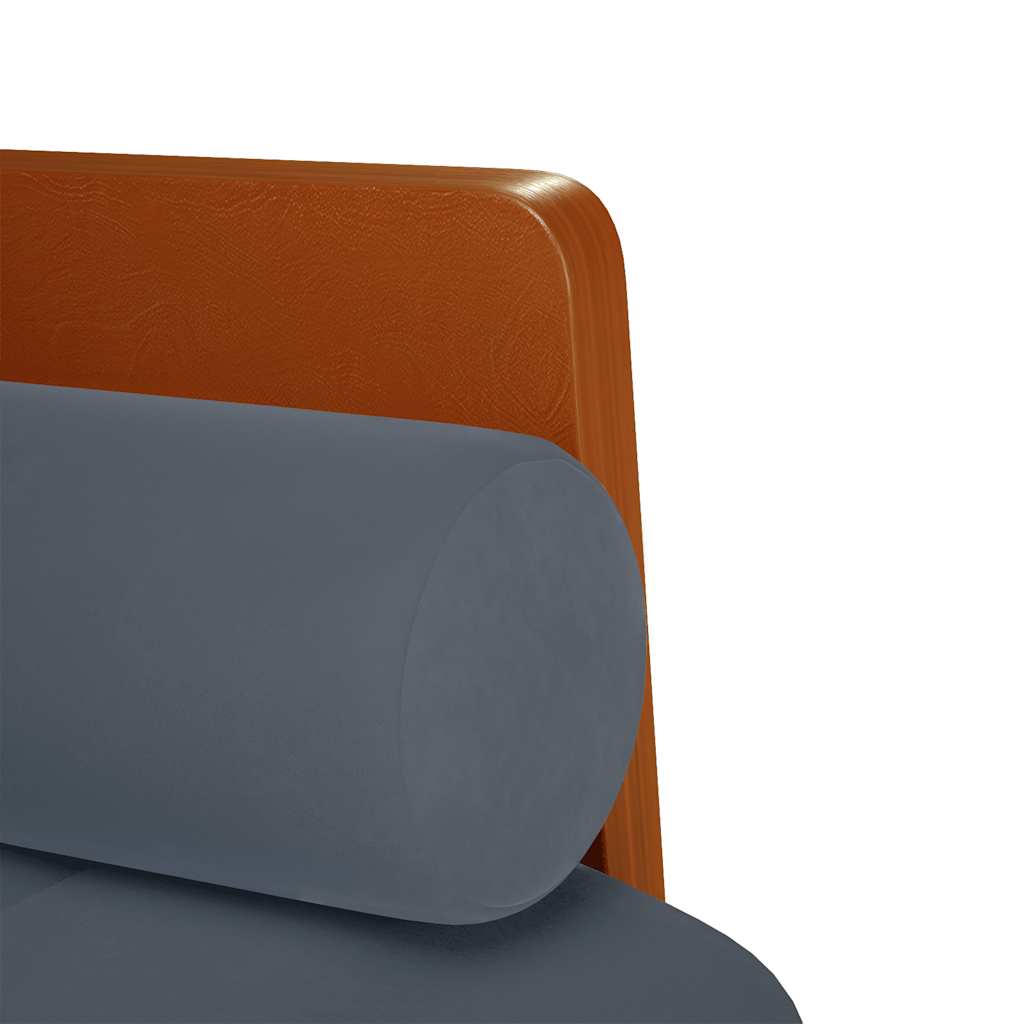 vidaXL Sofa dwuosobowa z poduszkami wałkowymi Ciemnoszara 110 cm