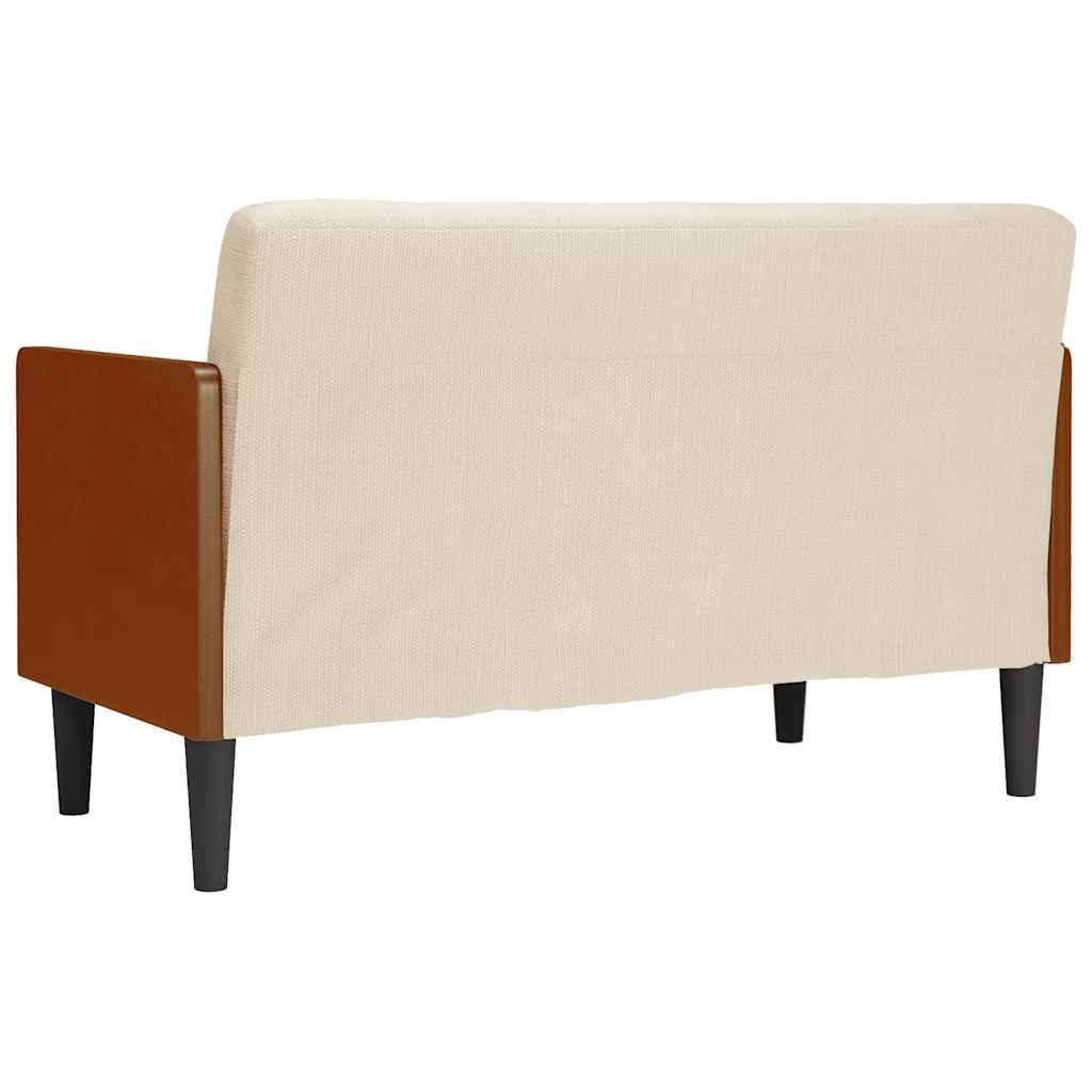 vidaXL Sofa dwuosobowa z poduszkami 110 cm len