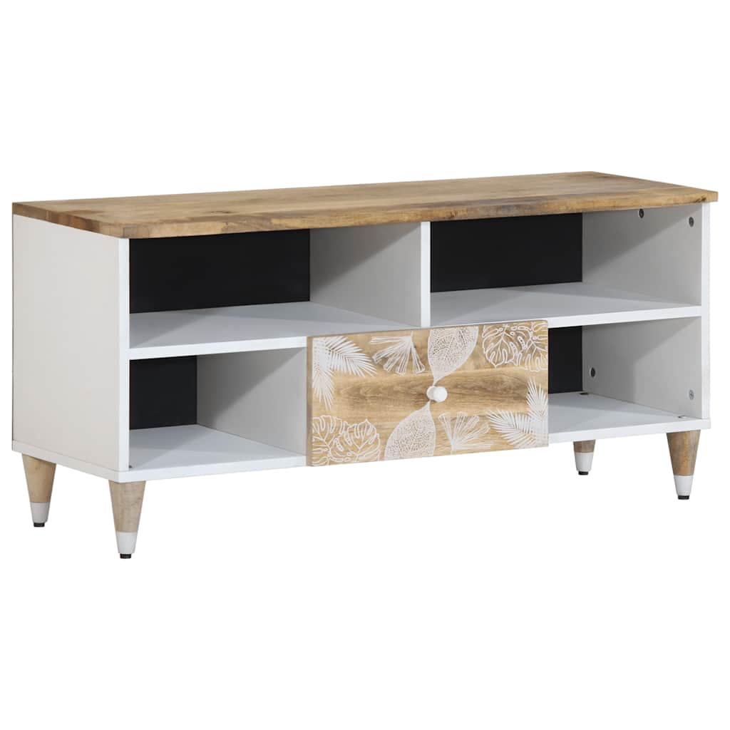 vidaXL Szafka pod telewizor, 100x33,5x46 cm, lite drewno mango