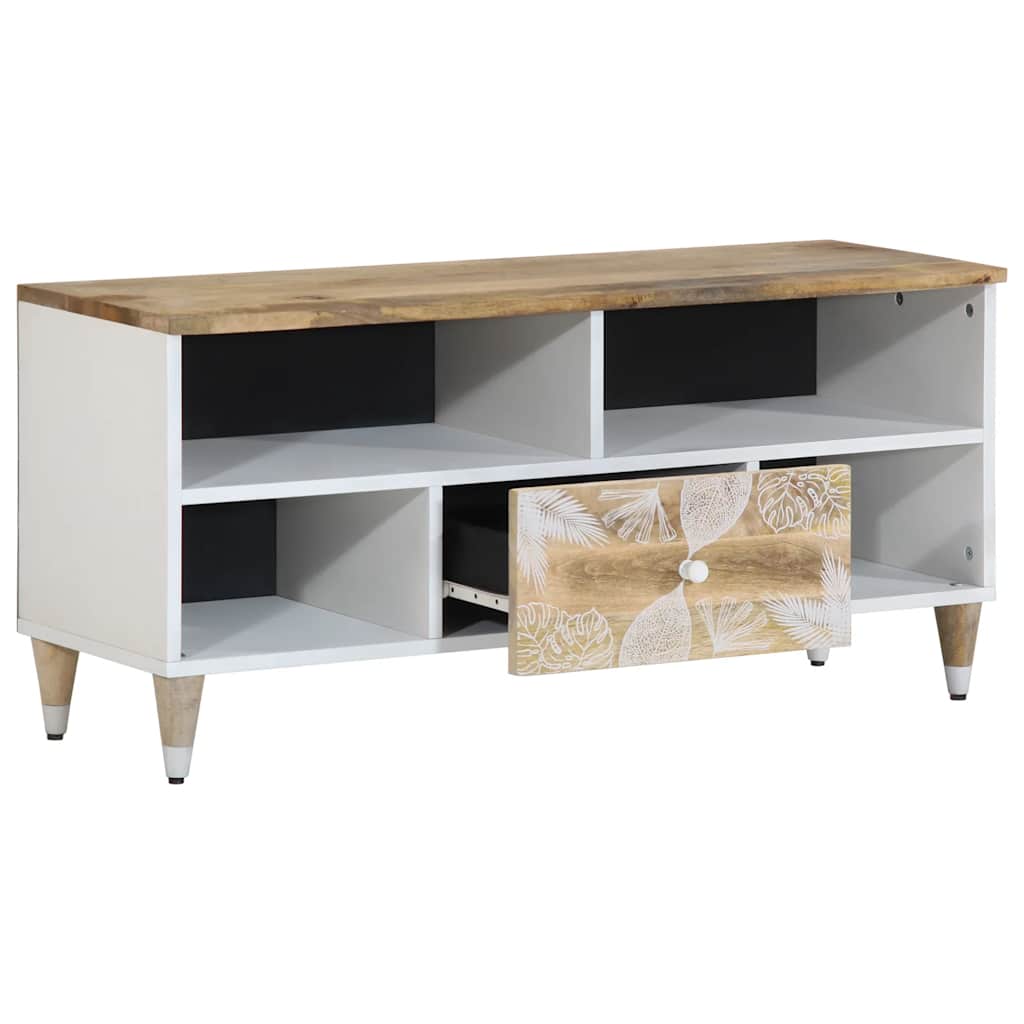 vidaXL Szafka pod telewizor, 100x33,5x46 cm, lite drewno mango
