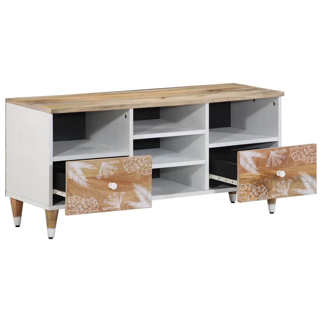 vidaXL Szafka pod telewizor, 100x33,5x46 cm, lite drewno mango