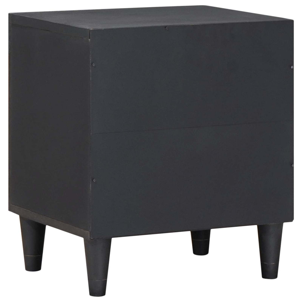 vidaXL Szafka nocna z drzwiami 2 pcs Czarny 40 x 33 x 46 cm