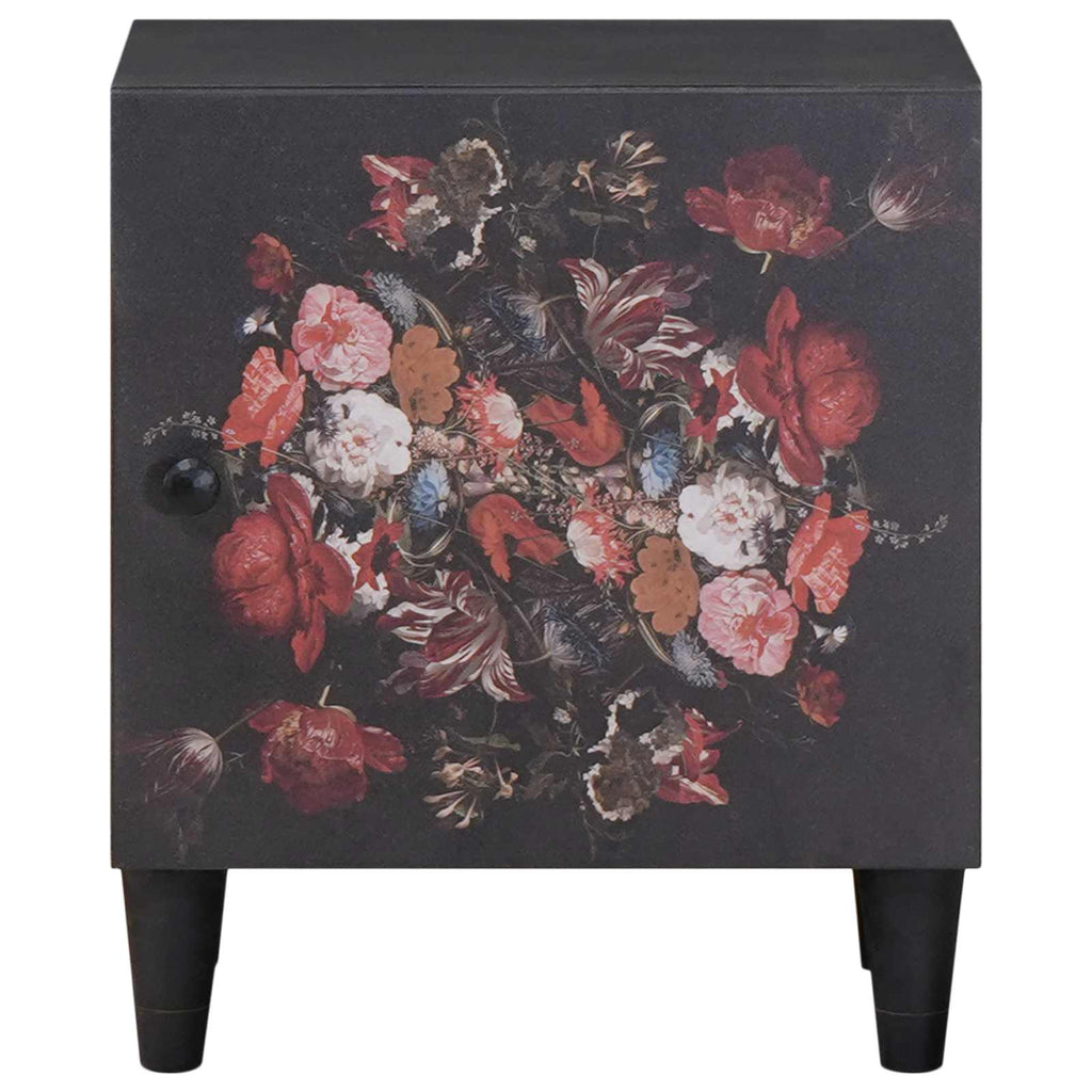vidaXL Szafka nocna z drzwiami 2 pcs Czarny 40 x 33 x 46 cm
