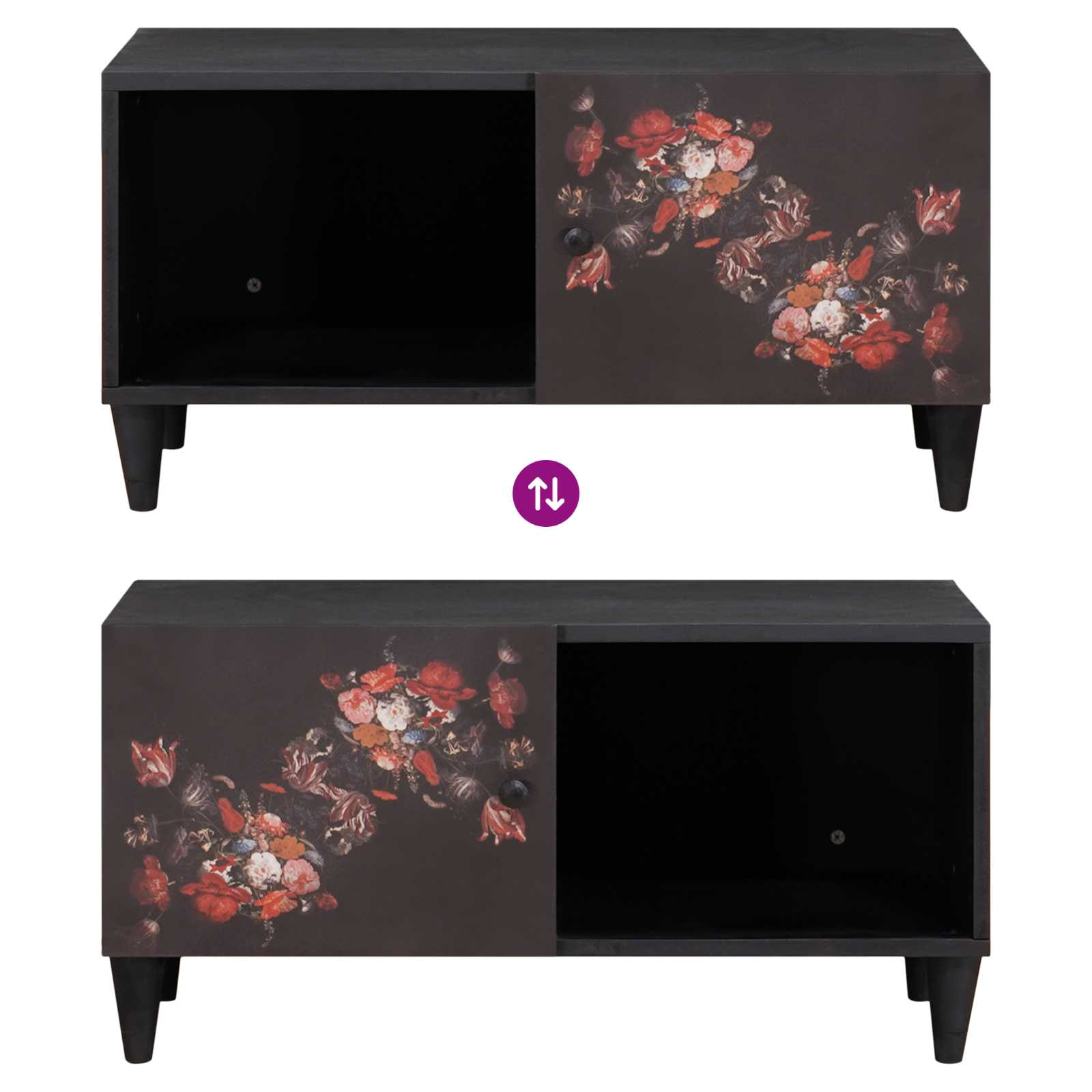 vidaXL Stolik kawowy Wielokolorowe 80 x 50 x 40 cm Drewno z mango