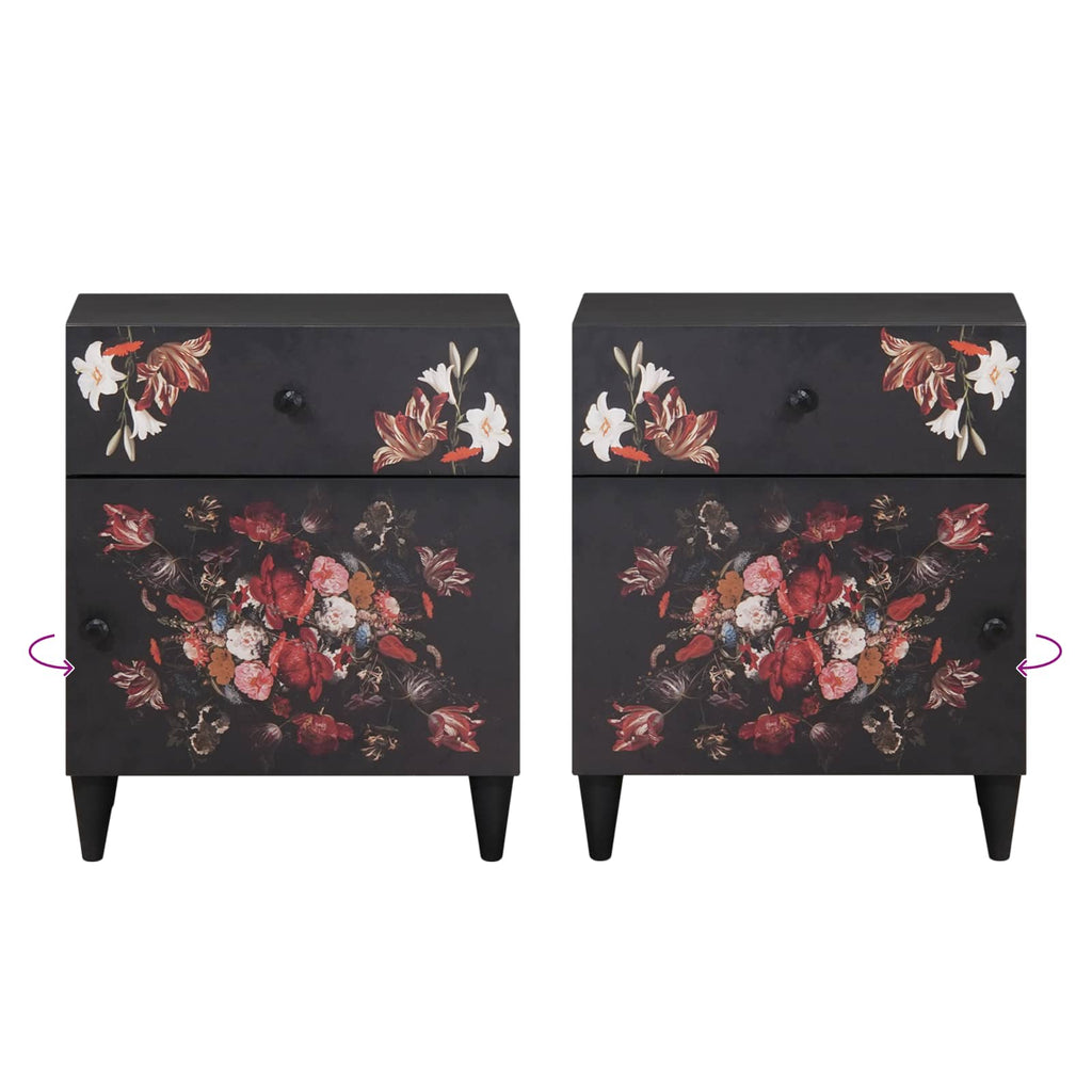 vidaXL Stolik nocny Wielokolorowe 50 x 33 x 60 cm Drewno z mango