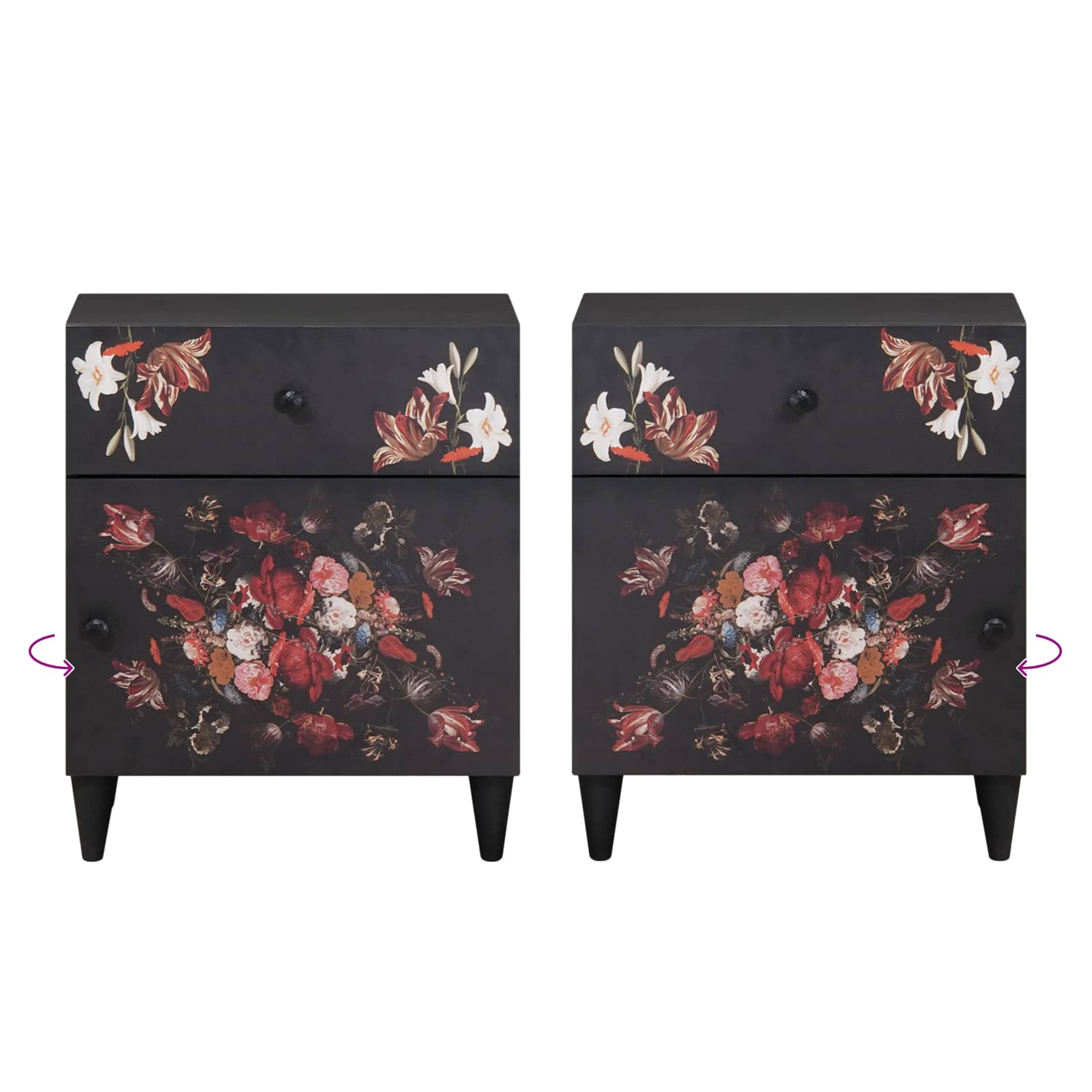 vidaXL Stolik nocny Wielokolorowe 50 x 33 x 60 cm Drewno z mango