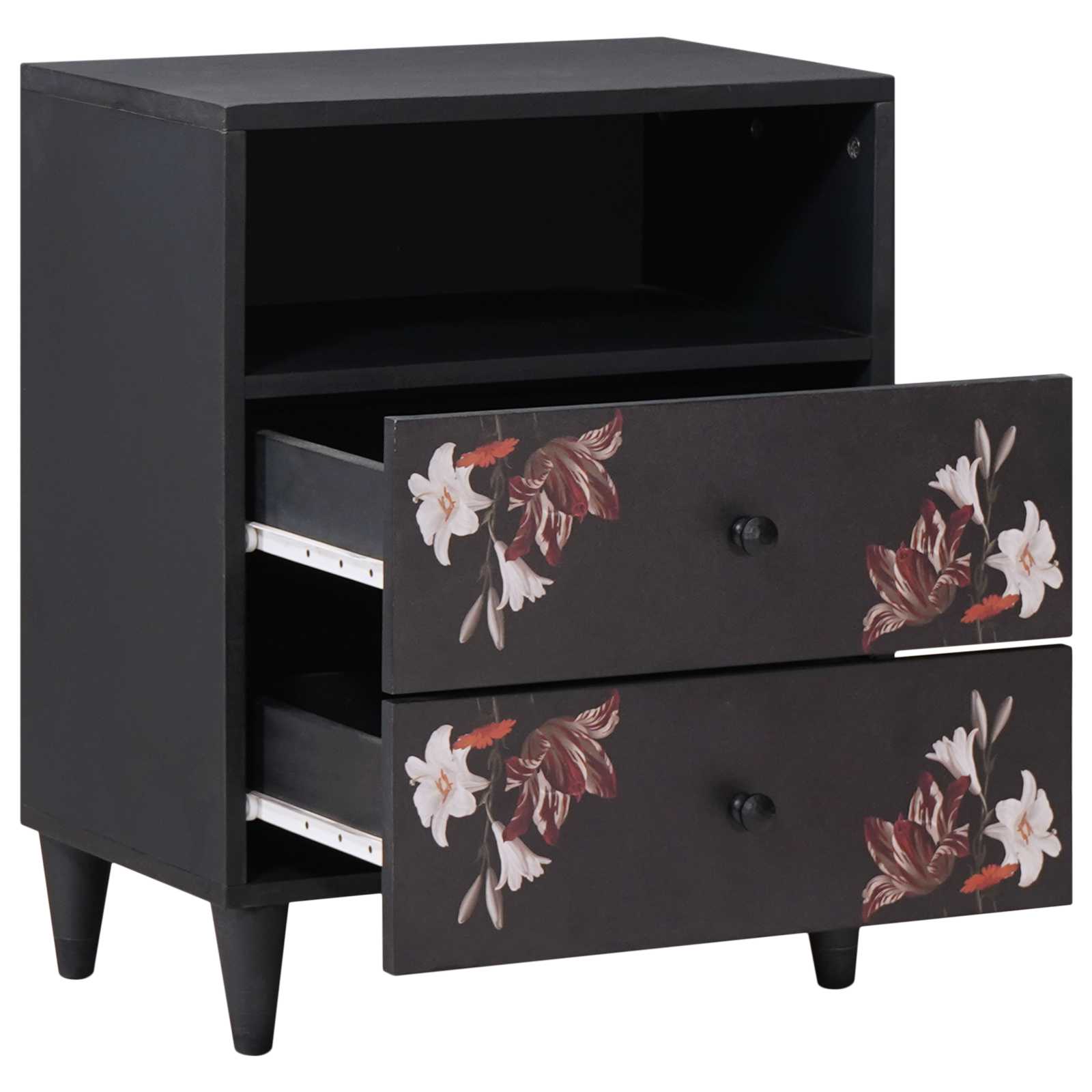 vidaXL Stolik nocny Wielokolorowe 50 x 33 x 60 cm Drewno z mango