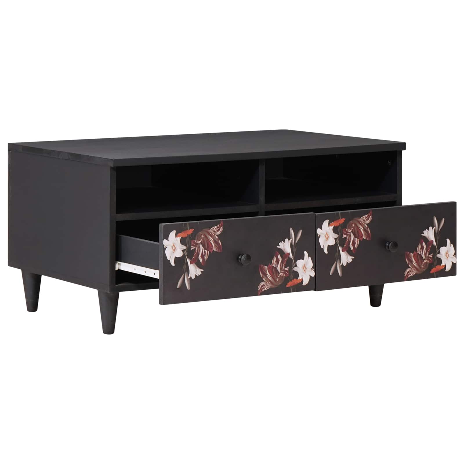 vidaXL Stolik kawowy Wielokolorowe 80 x 54 x 40 cm Drewno z mango