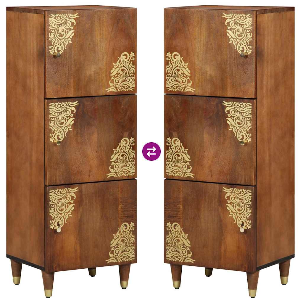 vidaXL Highboard z półką Brązowy 40 x 33 x 110 cm Drewno z mango