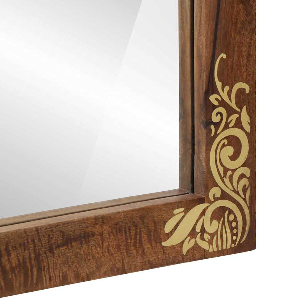 vidaXL Lustro łazienkowe Z lustrem Miodowy brąz 70 x 50 x 2,5 cm