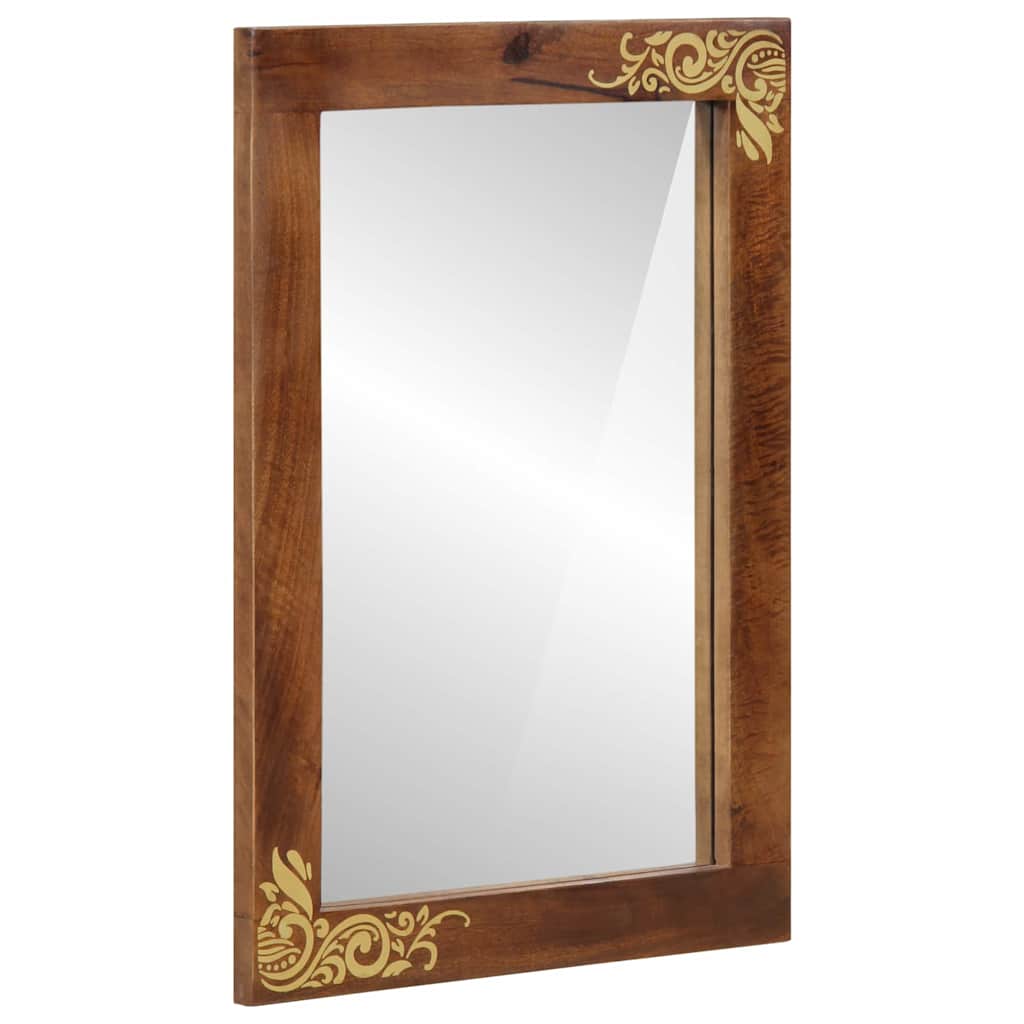 vidaXL Lustro łazienkowe Z lustrem Miodowy brąz 70 x 50 x 2,5 cm