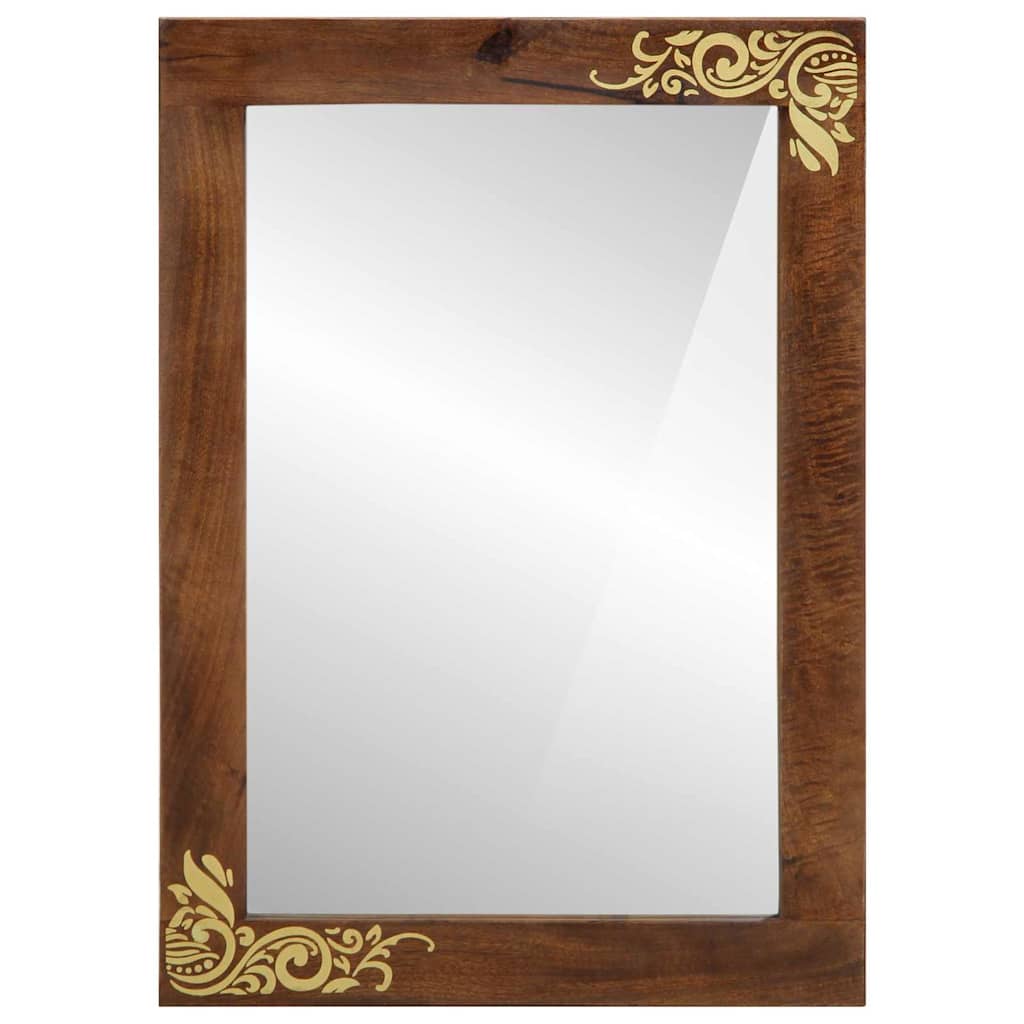 vidaXL Lustro łazienkowe Z lustrem Miodowy brąz 70 x 50 x 2,5 cm