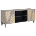 vidaXL Szafka pod telewizor Szary 105 x 33 x 46 cm Drewno z mango