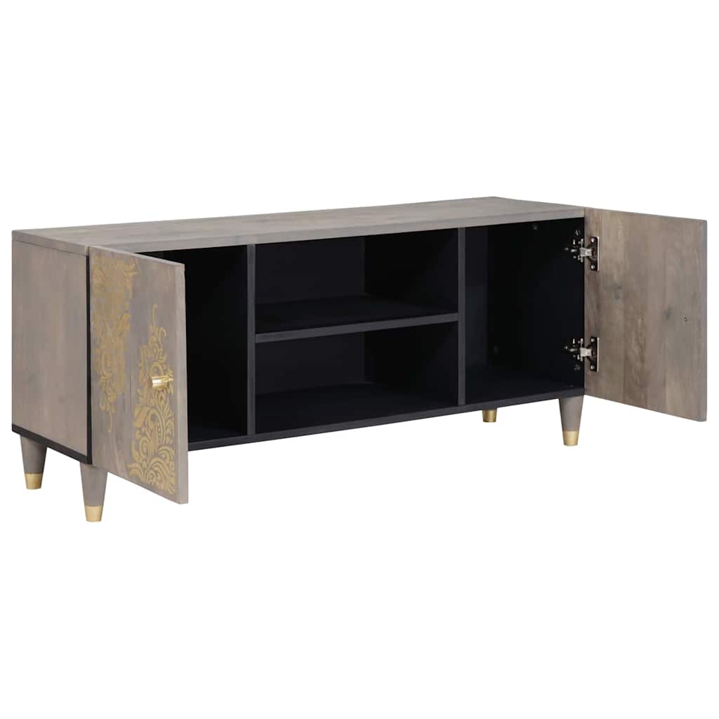 vidaXL Szafka pod telewizor Szary 105 x 33 x 46 cm Drewno z mango