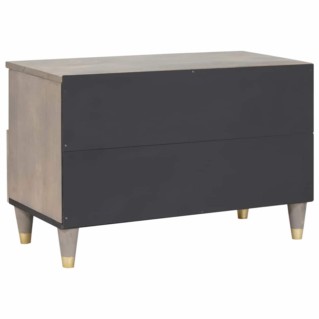 vidaXL Szafka pod telewizor Szary 70 x 33 x 46 cm Drewno z mango