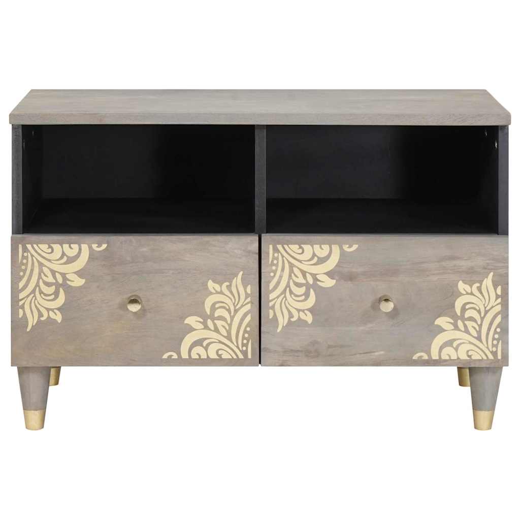 vidaXL Szafka pod telewizor Szary 70 x 33 x 46 cm Drewno z mango