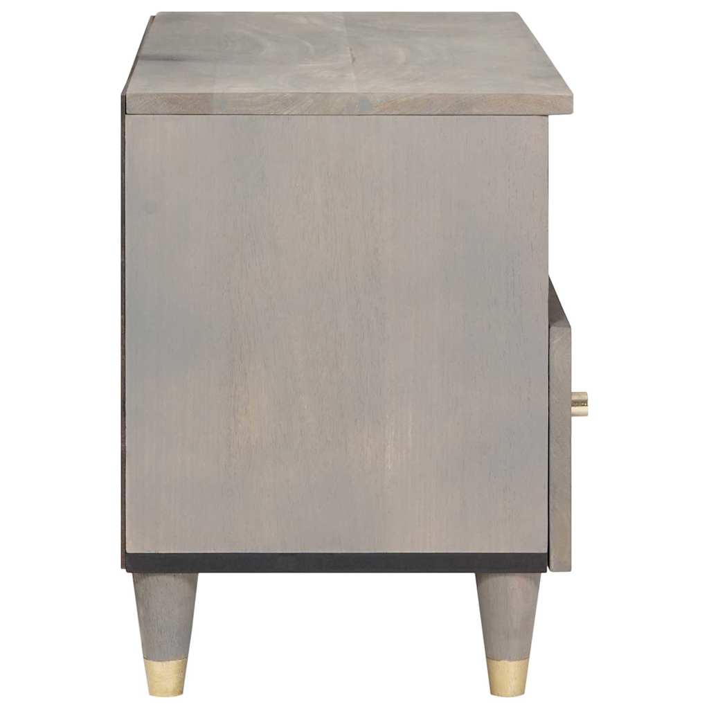 vidaXL Szafka pod telewizor Szary 70 x 33 x 46 cm Drewno z mango