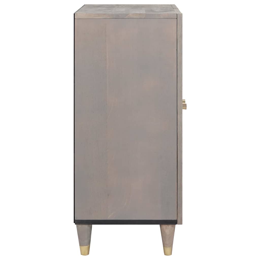 vidaXL Bufet Szary i złoto 60 x 33 x 75 cm Drewno z mango
