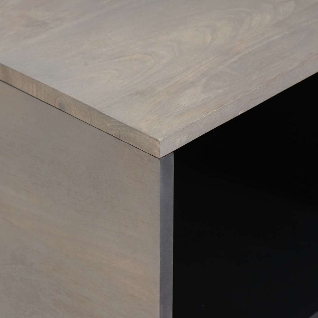 vidaXL Stolik kawowy Szary 80 x 50 x 40 cm Drewno z mango