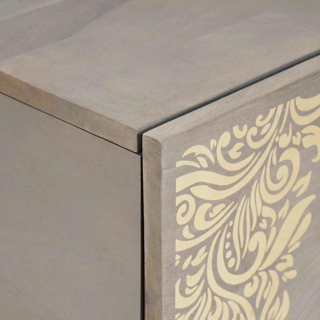 vidaXL Stolik kawowy Szary 80 x 50 x 40 cm Drewno z mango