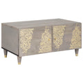 vidaXL Stolik kawowy Szary 80 x 50 x 40 cm Drewno z mango
