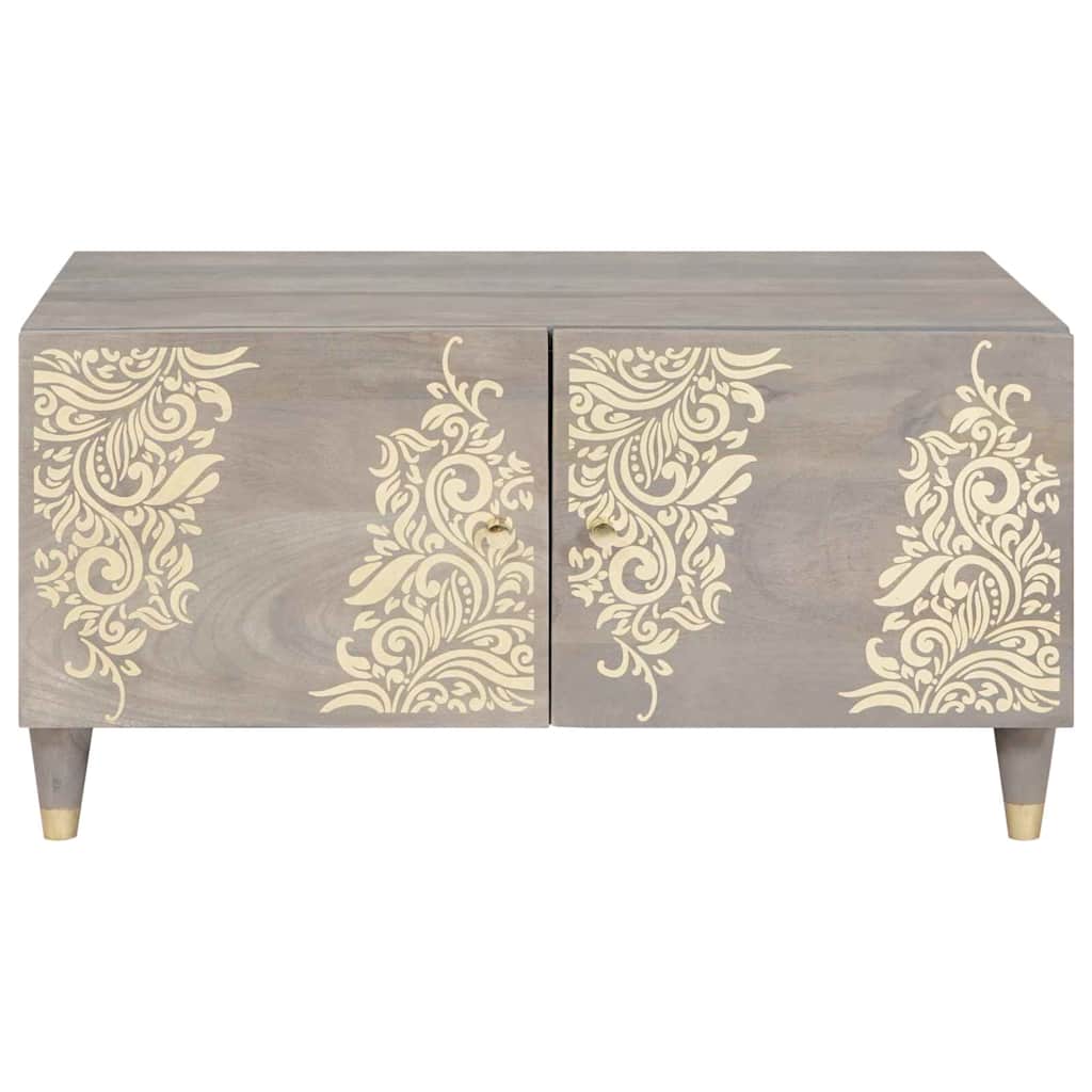 vidaXL Stolik kawowy Szary 80 x 50 x 40 cm Drewno z mango