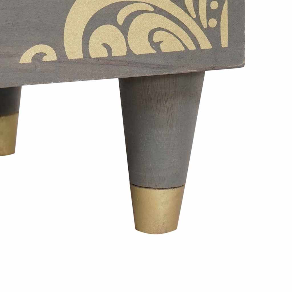 vidaXL Szafka Nocna 2 pcs Szary 40 x 33 x 46 cm Drewno z mango